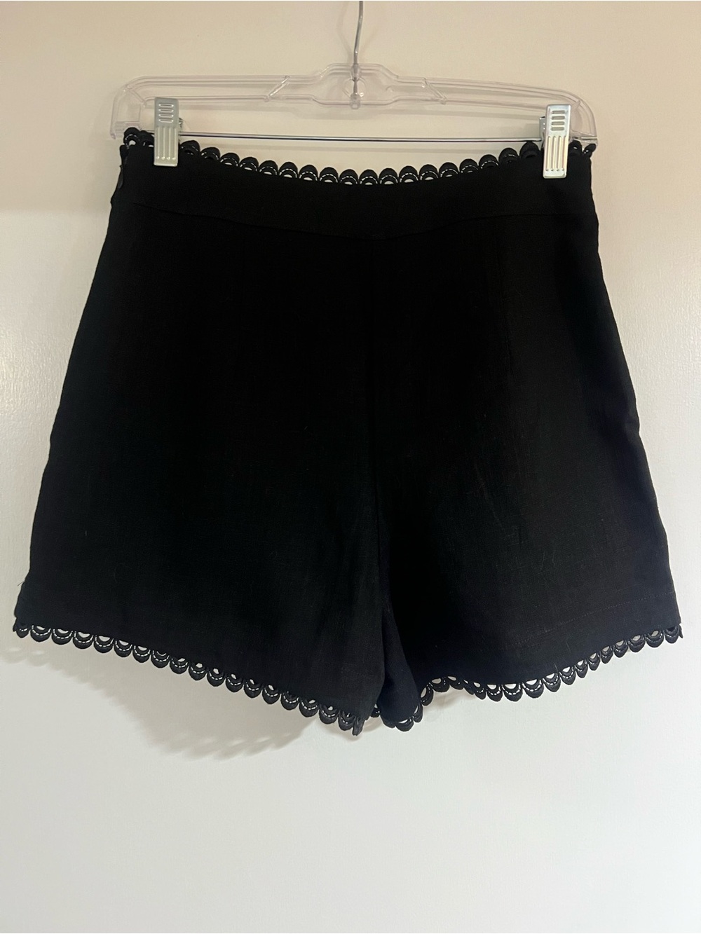 Express Black Scallop Trim Shorts